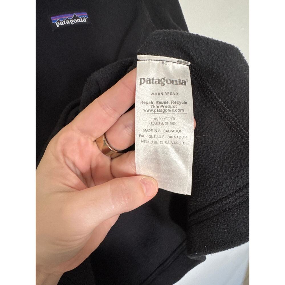 Women's Size M Black Patagonia Micro D Quarter-Zip Fleece Pullover Recycled - Picture 10 of 10